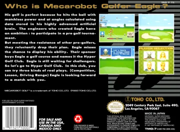 Mecarobot Golf (USA) box cover back